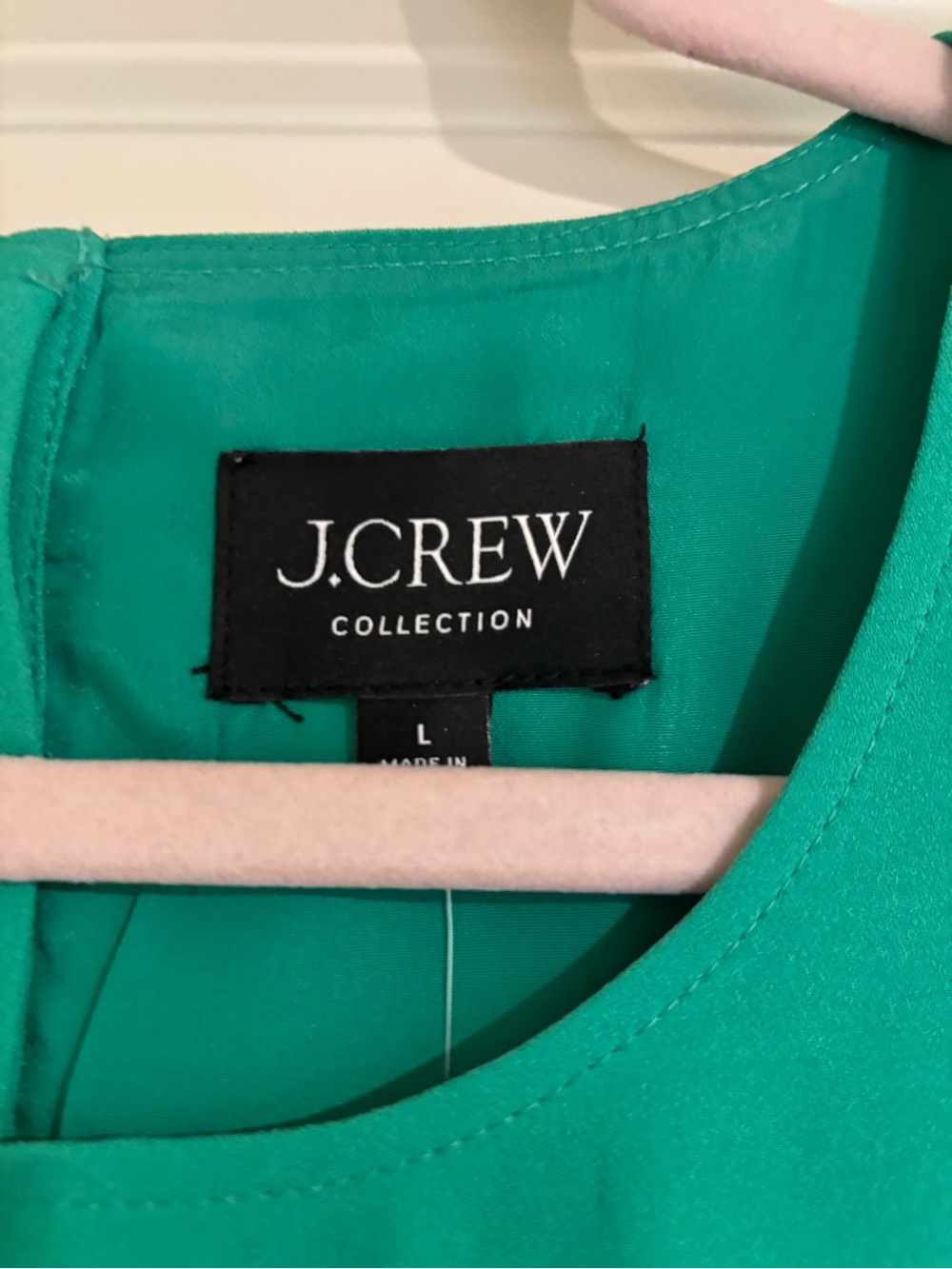 j. crew collection crepe feather-trip shift dress size L NWT - Picture 4 of 5